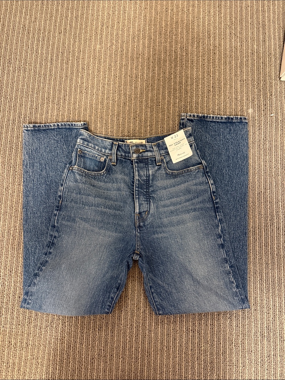 Madewell Classic Medium-Blue Ankle Cropped Jeans